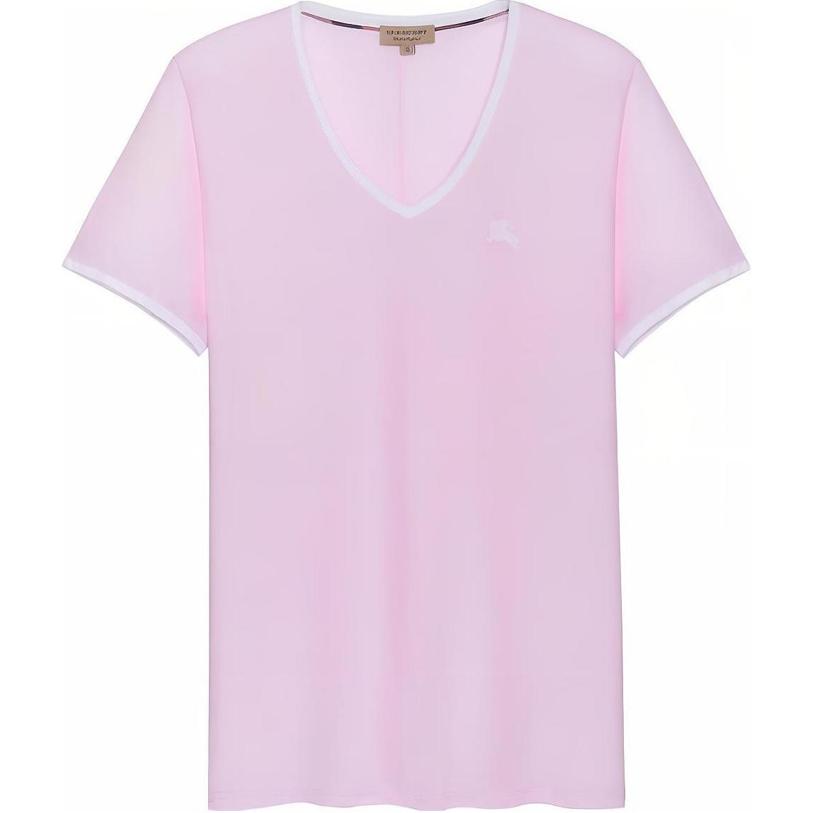 Burberry Burberry equestrian knight embroidered logo cotton short-sleeved T-shirt women's pink