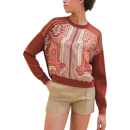HERMES SS24 Knitwear Women's Turin Red