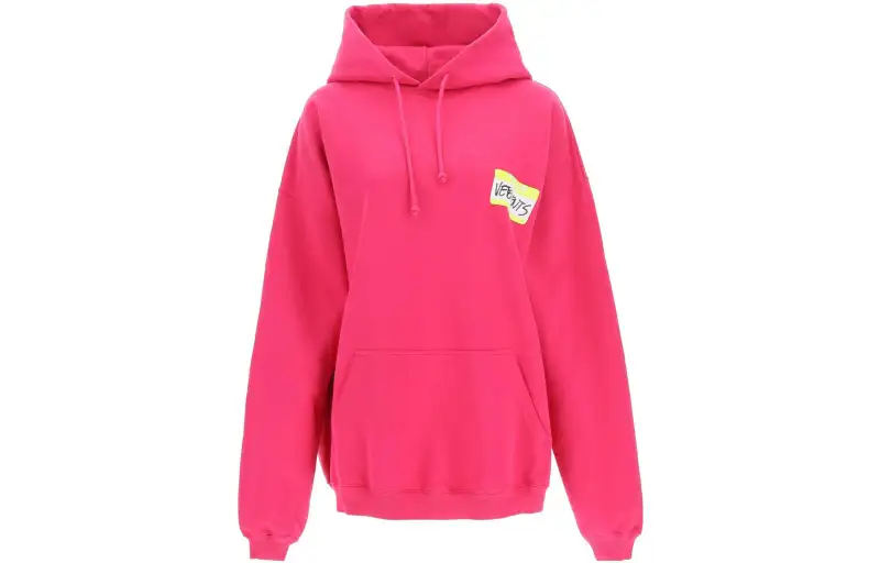 Vetements Sweatshirts Women's Red Hooded Moderate Regular