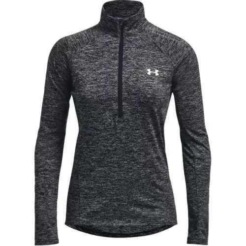 Under Armour T Shirts Women's Black Stand Collar Moderate Straight Fit