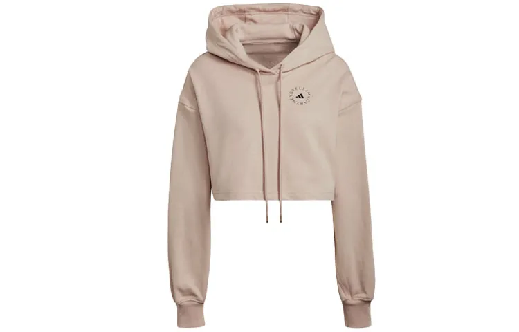 Adidas Sweatshirts Women's Pink Hooded Moderate Regular