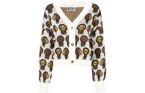 A BATHING APE FW22 Fitted Knitwear Spring Fall Women's White
