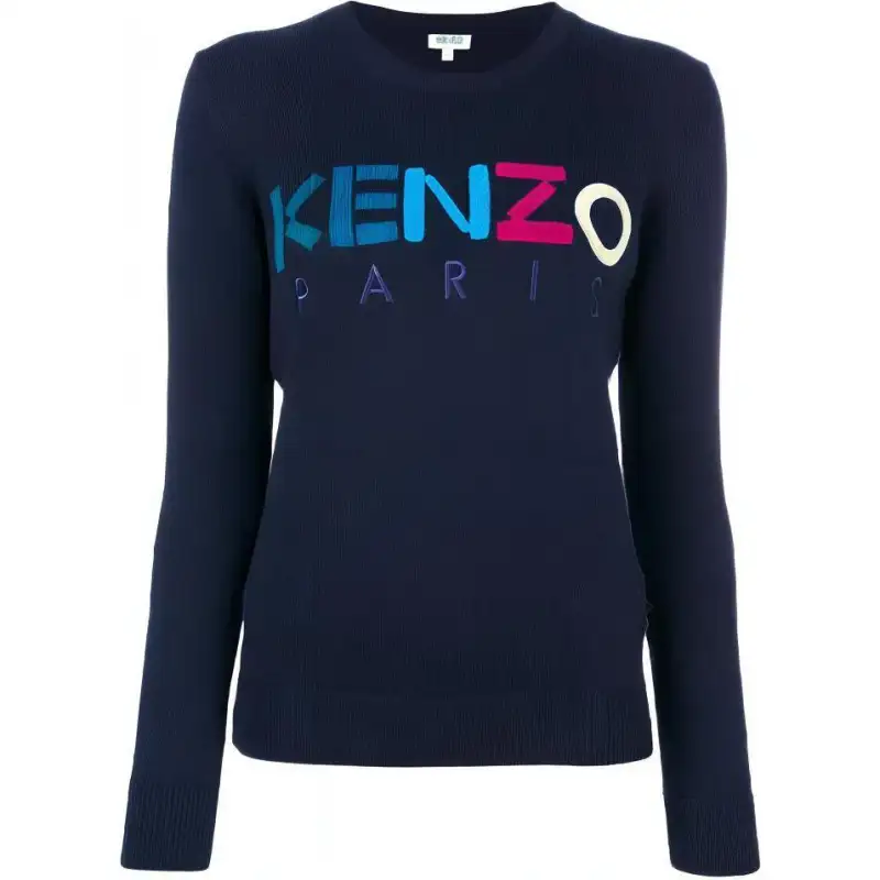 KENZO Knitwear Women's Blue Crew Neck Moderate