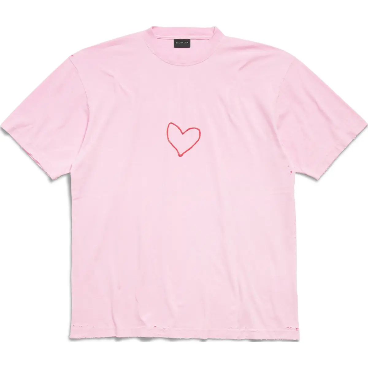 Balenciaga T Shirt Women's Pink Loose Fit