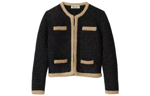 MIU MIU Long-Sleeved Crewneck Cardigan