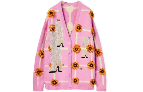 LOEWE SS21 Loose Fit Knitwear Women's Pink