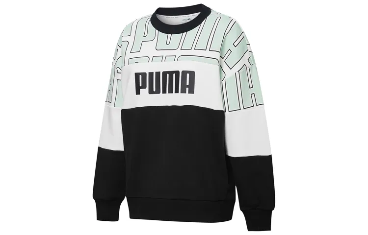 PUMA Colourblock Aop Sweatshirt Women's Verdant Green