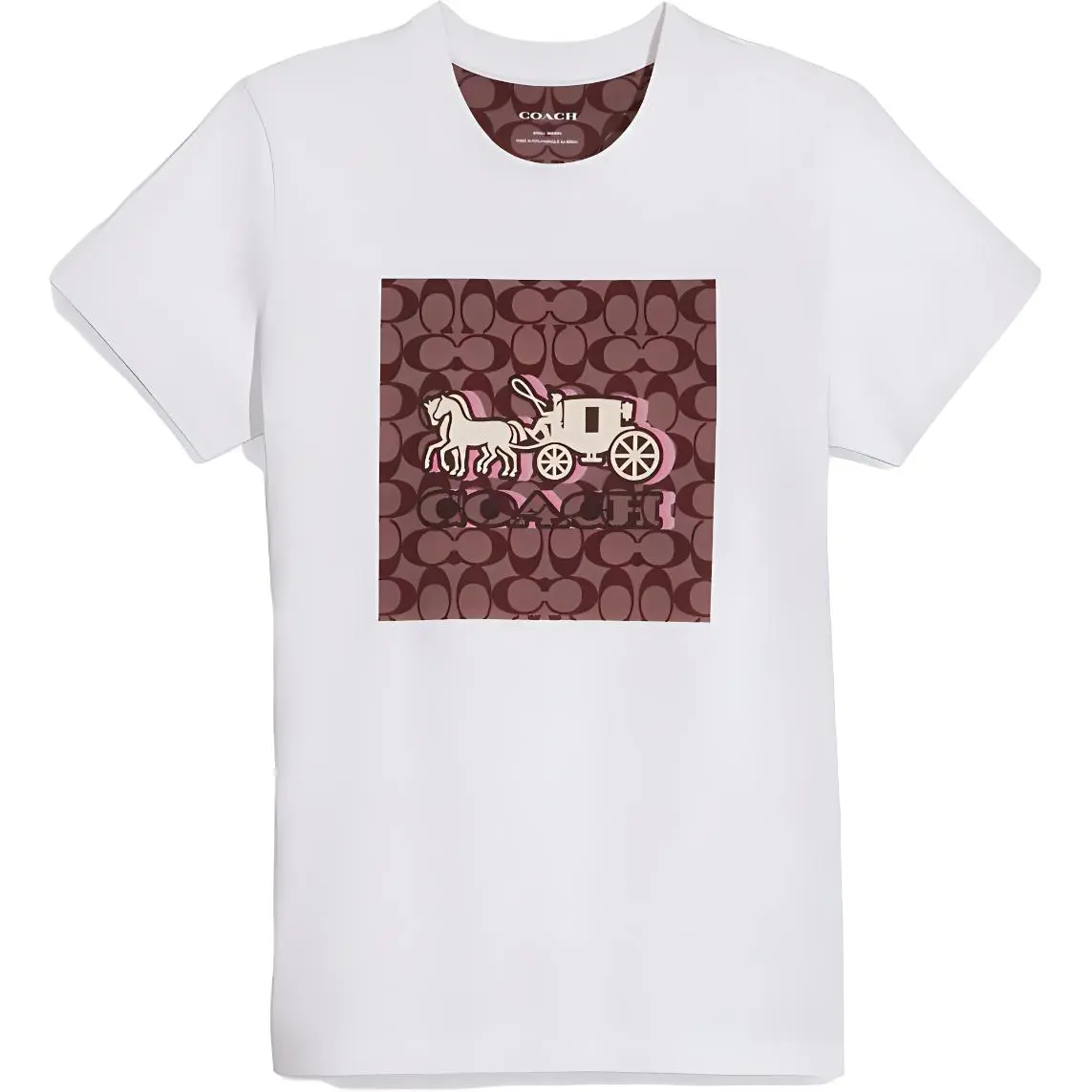 COACH T-Shirts Women's White Crew Neck Moderate