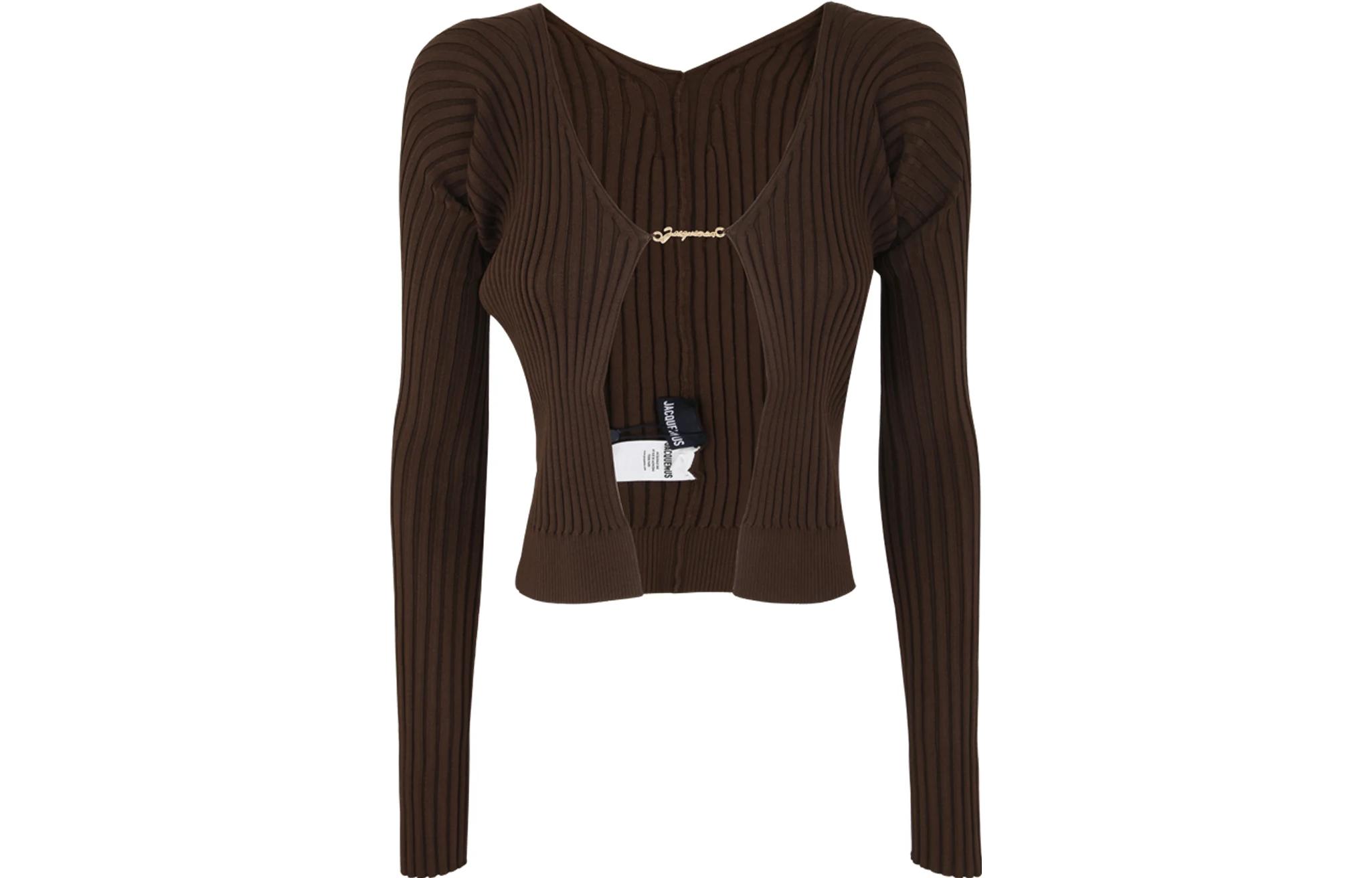 Jacquemus Logo Plaque Long Sleeved Cardigan