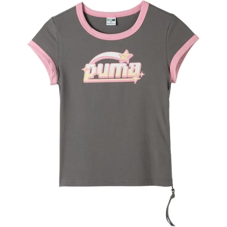 PUMA Regular T Shirt Women's Gray