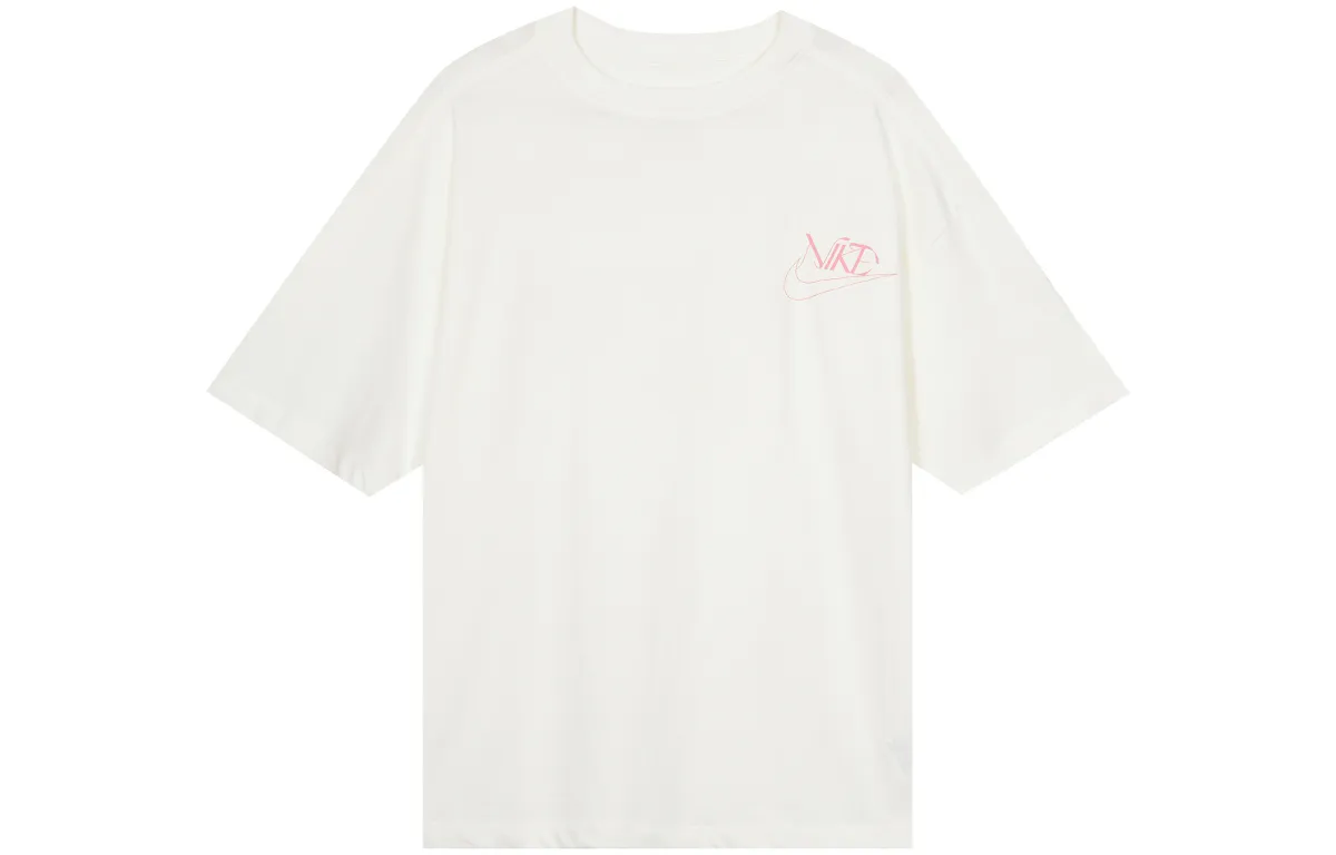 Nike Sportswear Retro Letter Logo Print Oversized T-Shirt White