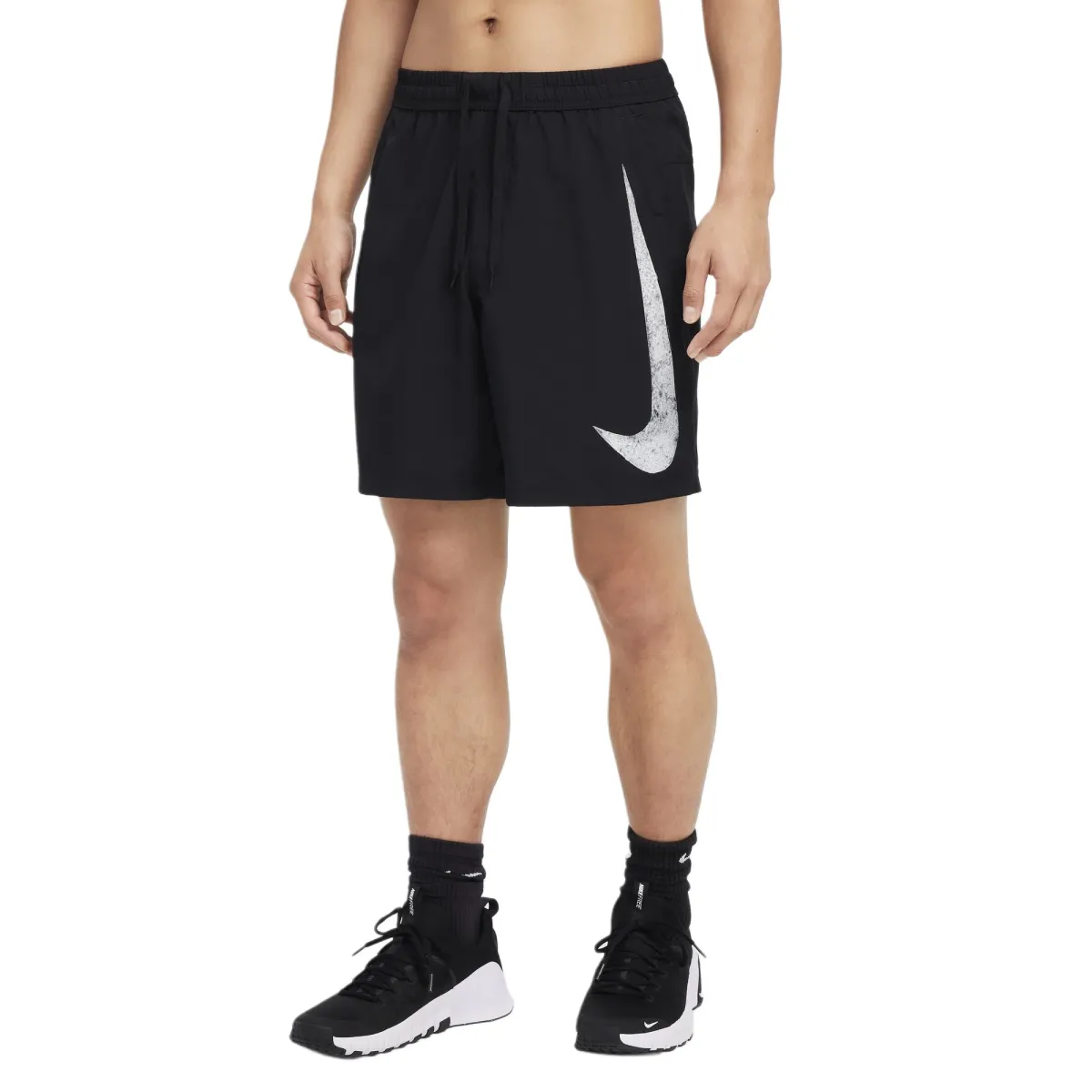 Nike DRI FIT FORM Casual Shorts Men's Black/White