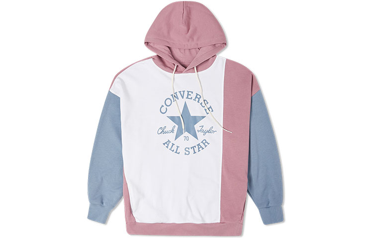 Converse Sweatshirts Women's Mixed Pink Hooded Moderate Regular