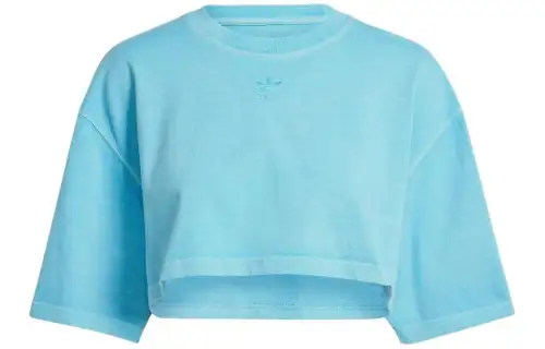 Adidas Originals ESSENTIALS Drop Shoulder Sleeve T Shirt Women's Blue