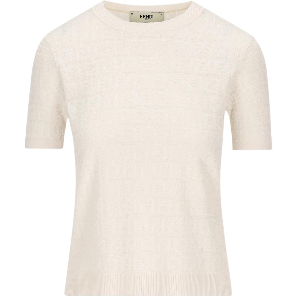 Женская футболка Fendi (белая)