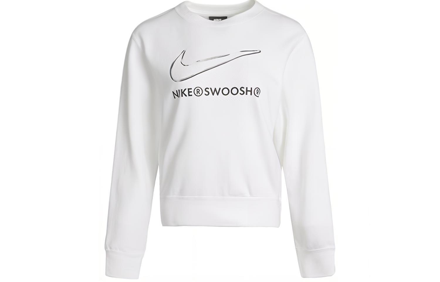 Женское худи Nike As W Nsw Swsh Crew Flc (белое)