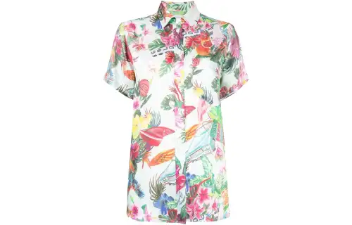 【Previous Season】floral-print short-sleeve shirt