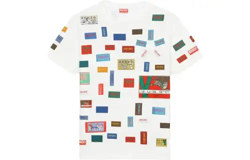 KENZO T Shirts Women's White Crew Neck Moderate Straight Fit