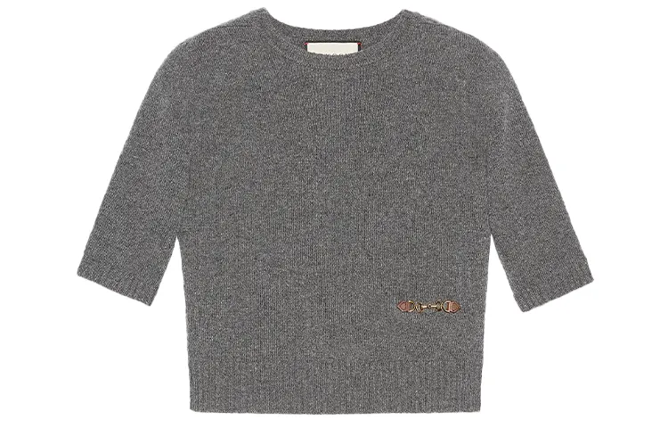 【Previous Season】Horsebit-embellished knitted top