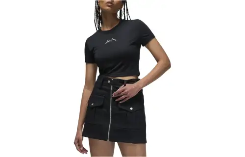 Jordan T Shirts Women's Black Crew Neck Moderate Other