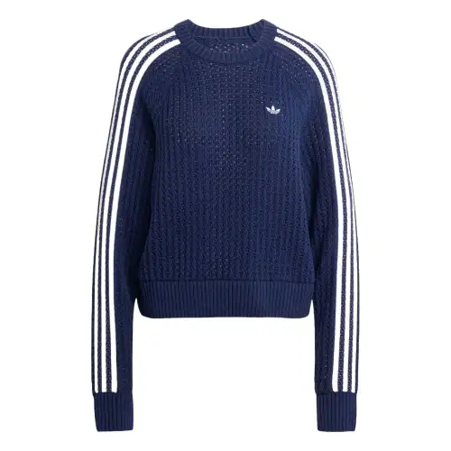 Adidas Women's Adicolor Knitted Crew Sweatshirt Night Indigo