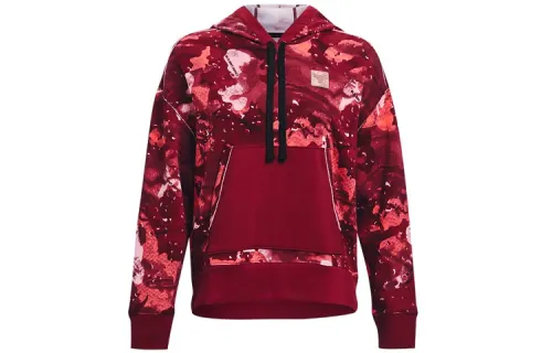 Under Armour Project Sweatshirts Women's Red Hooded Moderate Regular