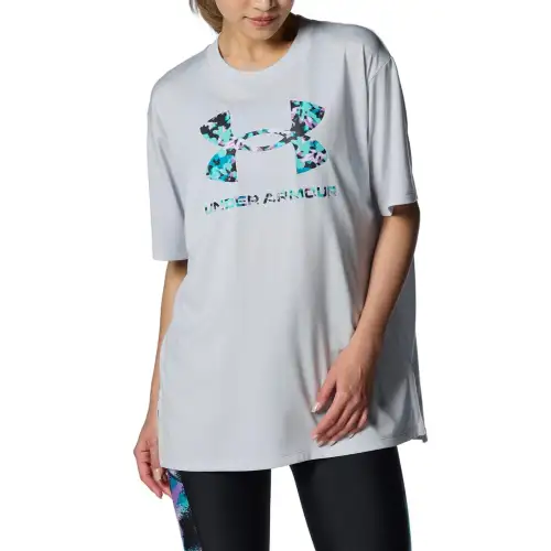 Under Armour Tech Drop Shoulder Sleeve T Shirt Women's Gray