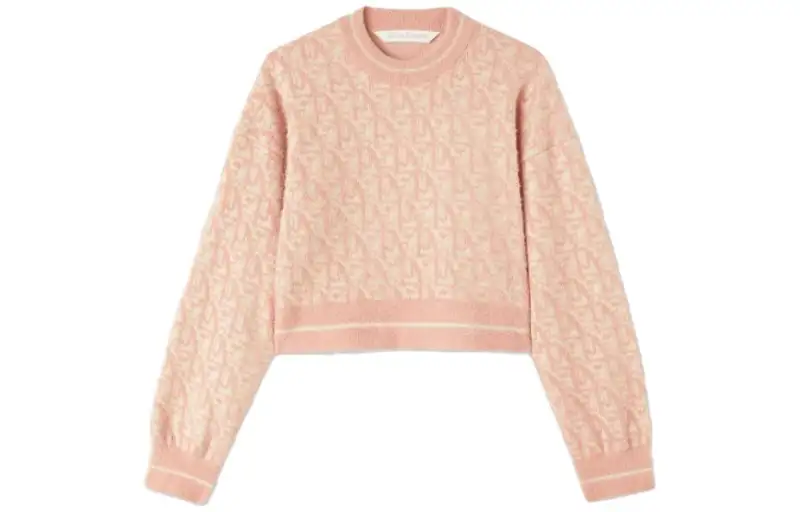 Palm Angels monogram-jacquard cropped jumper