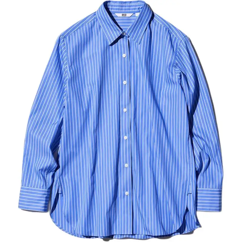 UNIQLO Shirts Women's Lake Blue Lapel Moderate Other