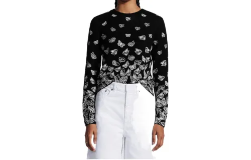 DIOR Sweaters Women's Black Crew Neck Moderate Other