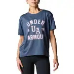 Under Armour Tech Drop Shoulder Sleeve T Shirt Women's Heavy Rain Gray