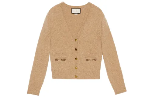 【Previous Season】Horsebit-detail cashmere cardigan