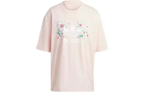 Adidas Originals Oversized Tee Drop Shoulder Sleeve T Shirt Women's Pink