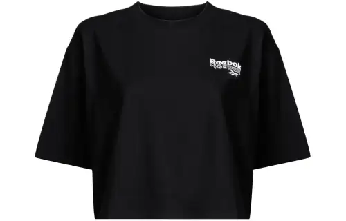 Reebok Drop Shoulder Sleeve T Shirt Women's Black