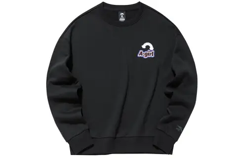 ANTA Life Collection Sweatshirts Women's Black Crew Neck Moderate Regular