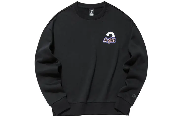 ANTA Life Collection Sweatshirts Women's Black Crew Neck Moderate Regular