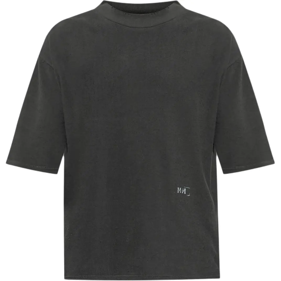 Maison Margiela Logo Printed Ribbed Kint T Shirt