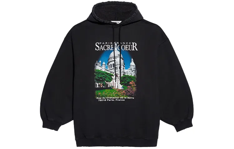 Balenciaga Sweatshirt Loose Fit Women's Black