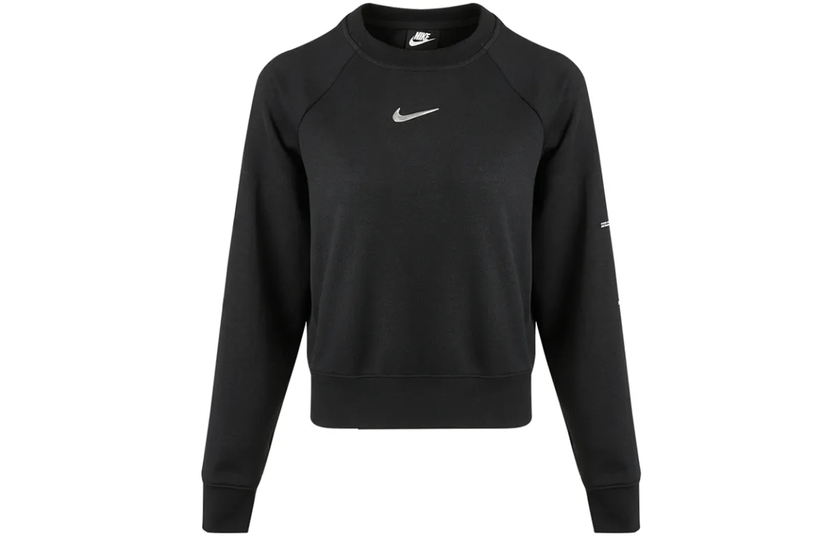 Nike Sweatshirts Women's Black Crew Neck Moderate Regular