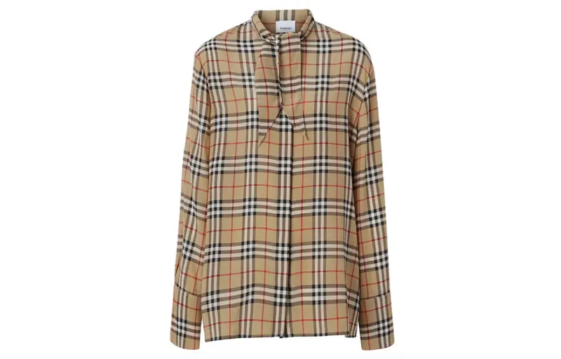 Burberry Shirts Women's Khaki Crew Neck Moderate Shirt