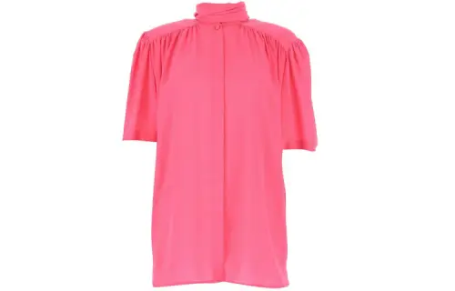 Balenciaga Shirts Women's Pink Turtleneck Moderate Shirt