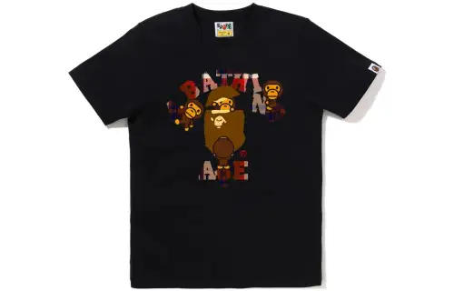 A BATHING APE Bape T Shirts Women's Crew Neck Moderate Straight Fit