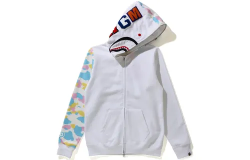 A BATHING APE Shark Series Sweatshirts Women's Hooded Moderate Cardigan