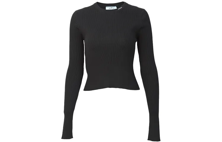 PRADA FW21 Wool Sweaters Slim Fit Knitwear Women's Black