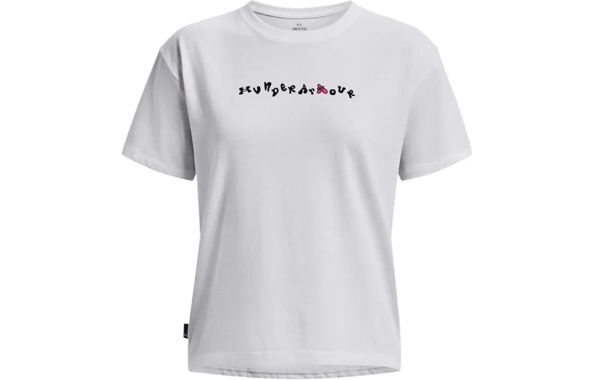 Under Armour T-Shirts Women's White Crew Neck Moderate Straight Fit