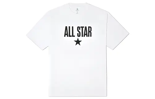 Converse Drop Shoulder Sleeve T Shirt Women's White