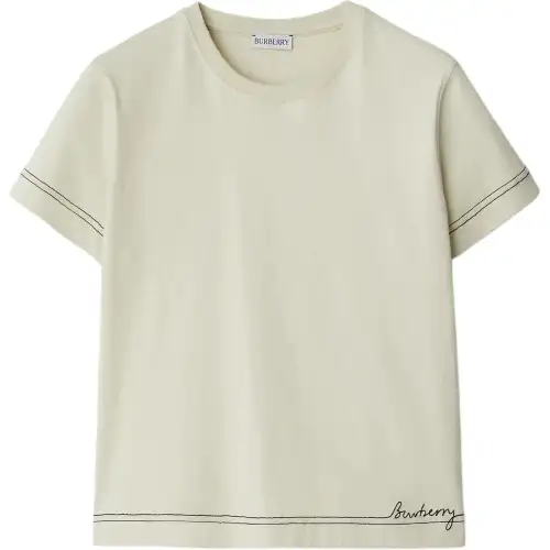 Burberry logo-embroidered crop top