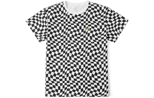Vans Regular T Shirt Women's Black White Checkerboard
