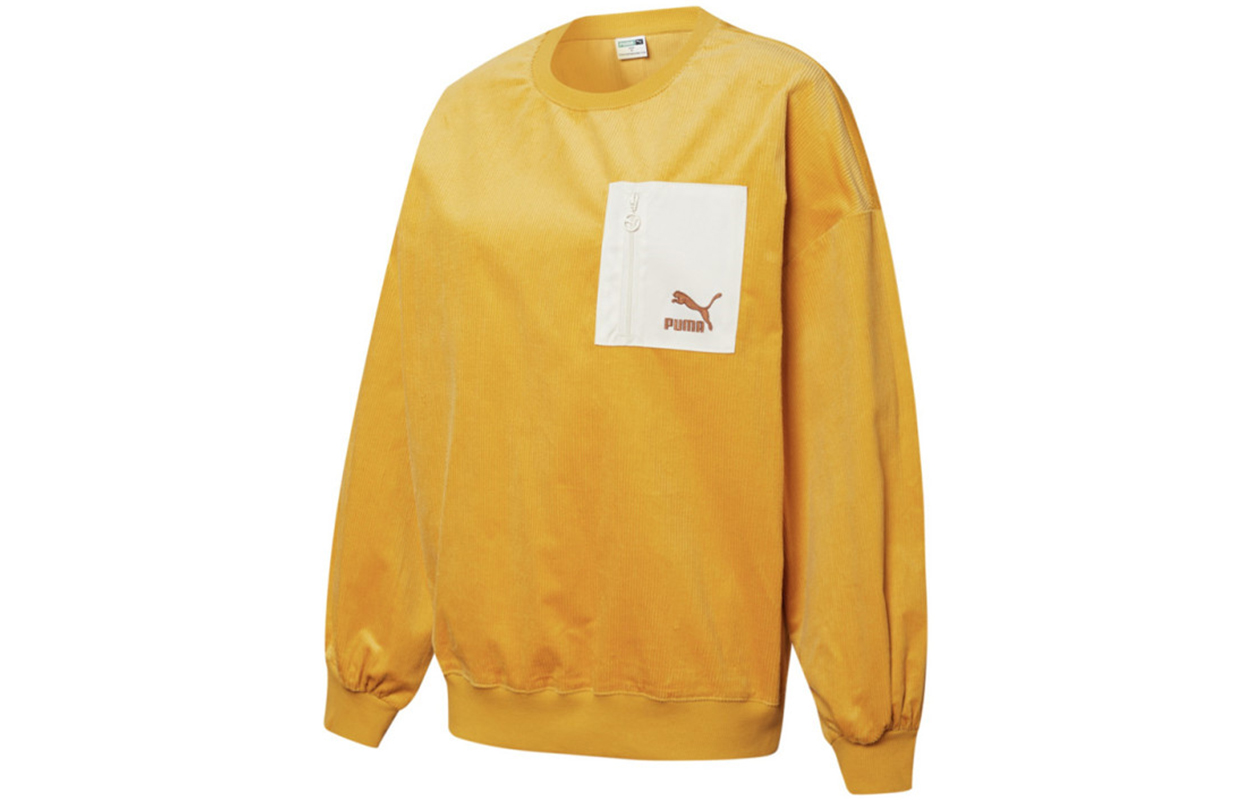 Женская кофта PUMA Cord Crewneck (золотая)