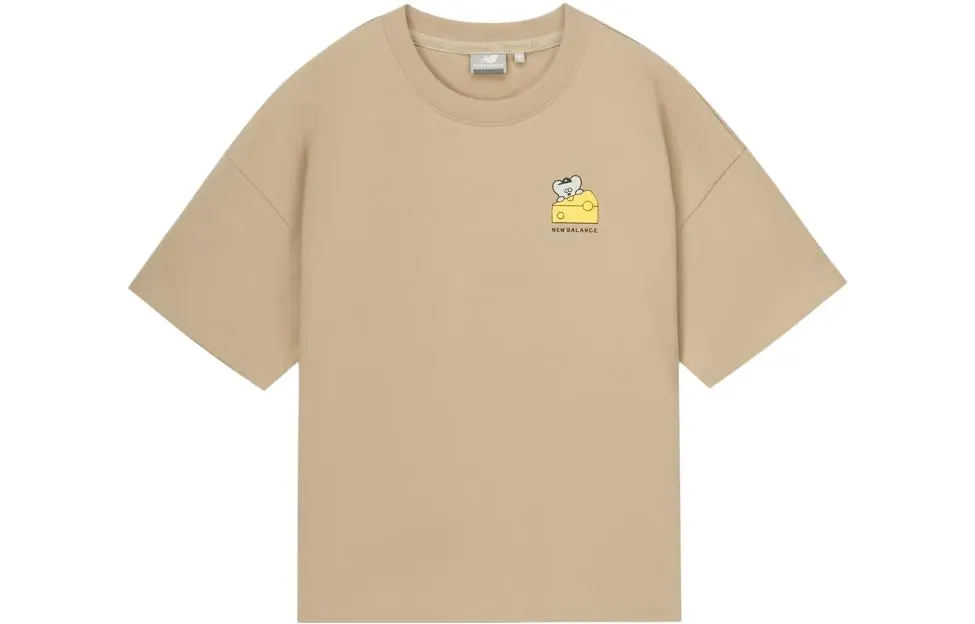 New Balance Drop Shoulder Sleeve T Shirt Women's Khaki